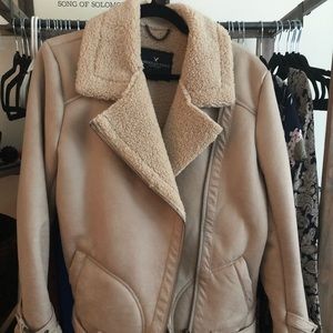 Tan faux Sherpa lined coat - Brand new